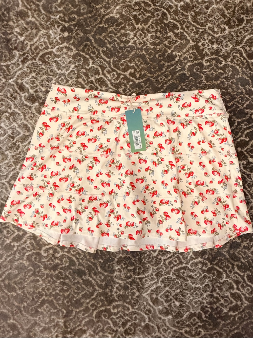 Altar'd State Cream Skort with Red Cherry Print